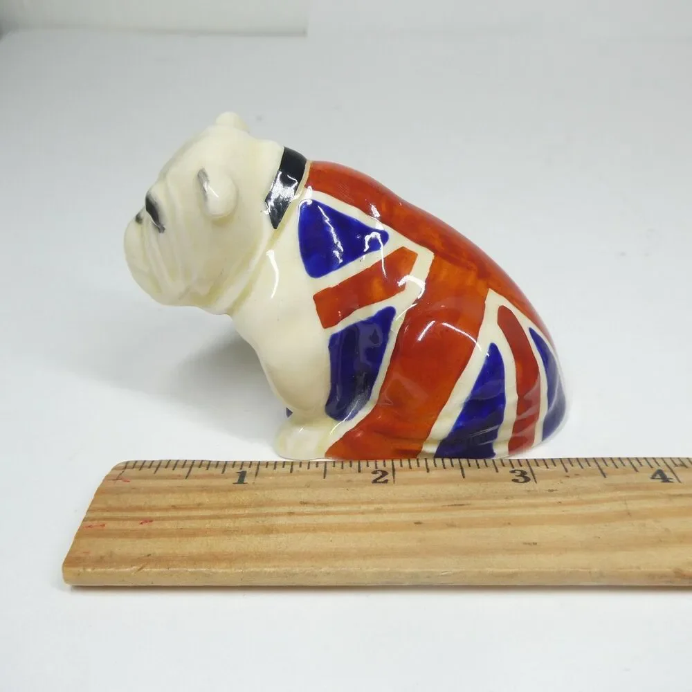British Flag Union Jack Bulldog Figurine Royal Doulton Vintage 2.25